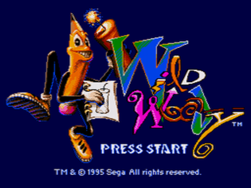 Wild Woody title screen for Sega CD